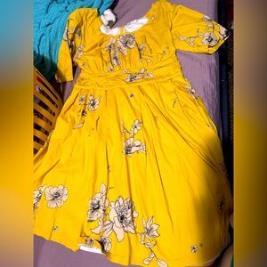 Yellow Aline Dress